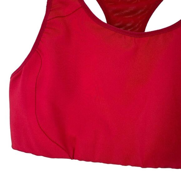 Nike Sports Bra Size M Dri Fit Wireless Mesh Panel Racerback Unpadded Pink Bra - Picture 4 of 9